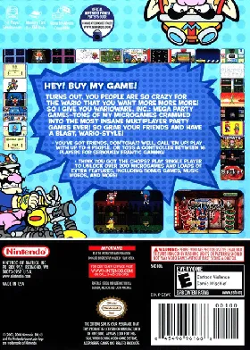 WarioWare, Inc box cover back